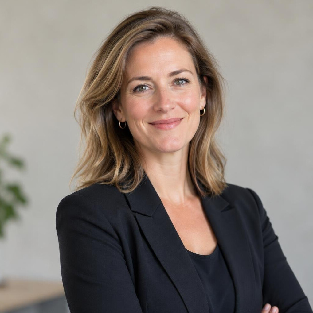 Portrait of a smiling woman in a blazer